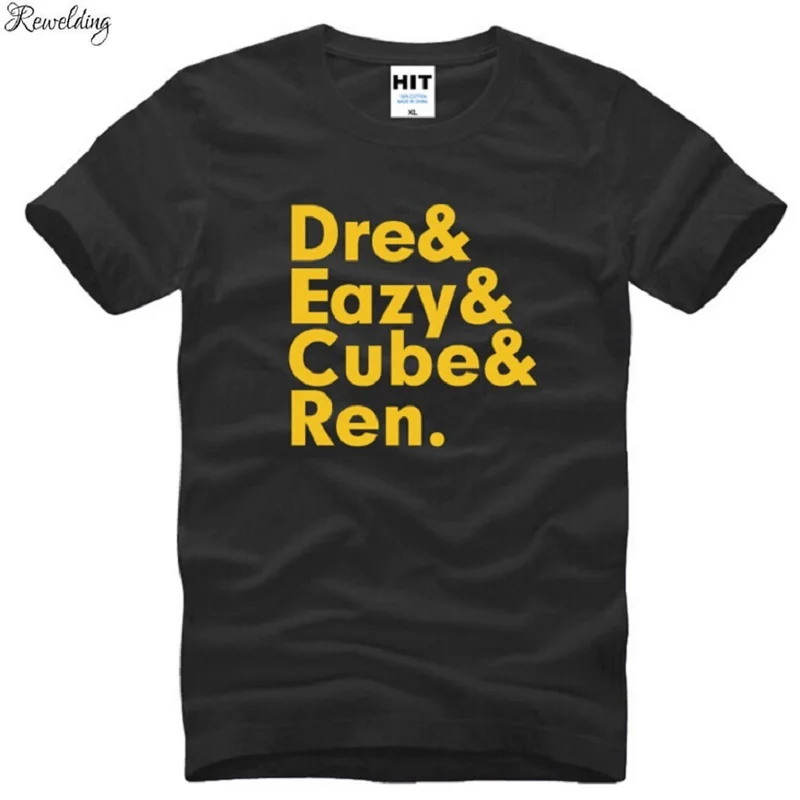 

Новые мужские футболки NWA из хлопка с коротким рукавом N.W.A. Футболка Members Eazy-E Cube Ren Dre Мужская, Стильная летняя рубашка в стиле рэп, хип-хоп