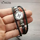 Браслет кожаный, многослойный, с мультяшным принтом