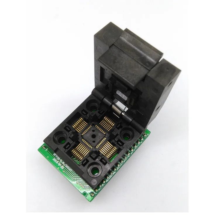 

Universal IC Adapter QFP32 TQFP32 LQFP32 Clamshell IC51-0324-1498 Pitch 0.8mm Programming Socket Plug SMT/SMD Test Socket