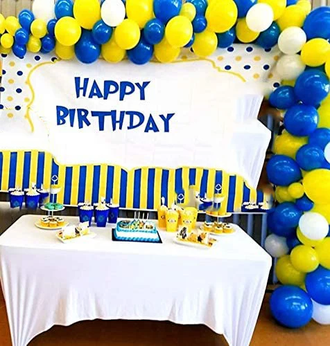 180 шт синий белый желтый шар гирлянда Арка вечерние шары Свадебный комплект