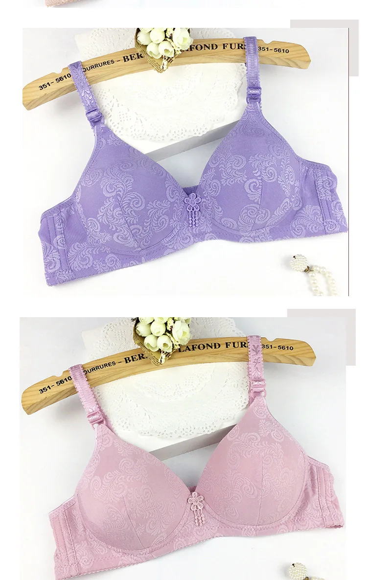 Women Soft Lingerie Plus Size Women Full Cup Wireless Bras Sexy Women Push Up Bra Wire Free solid 0448