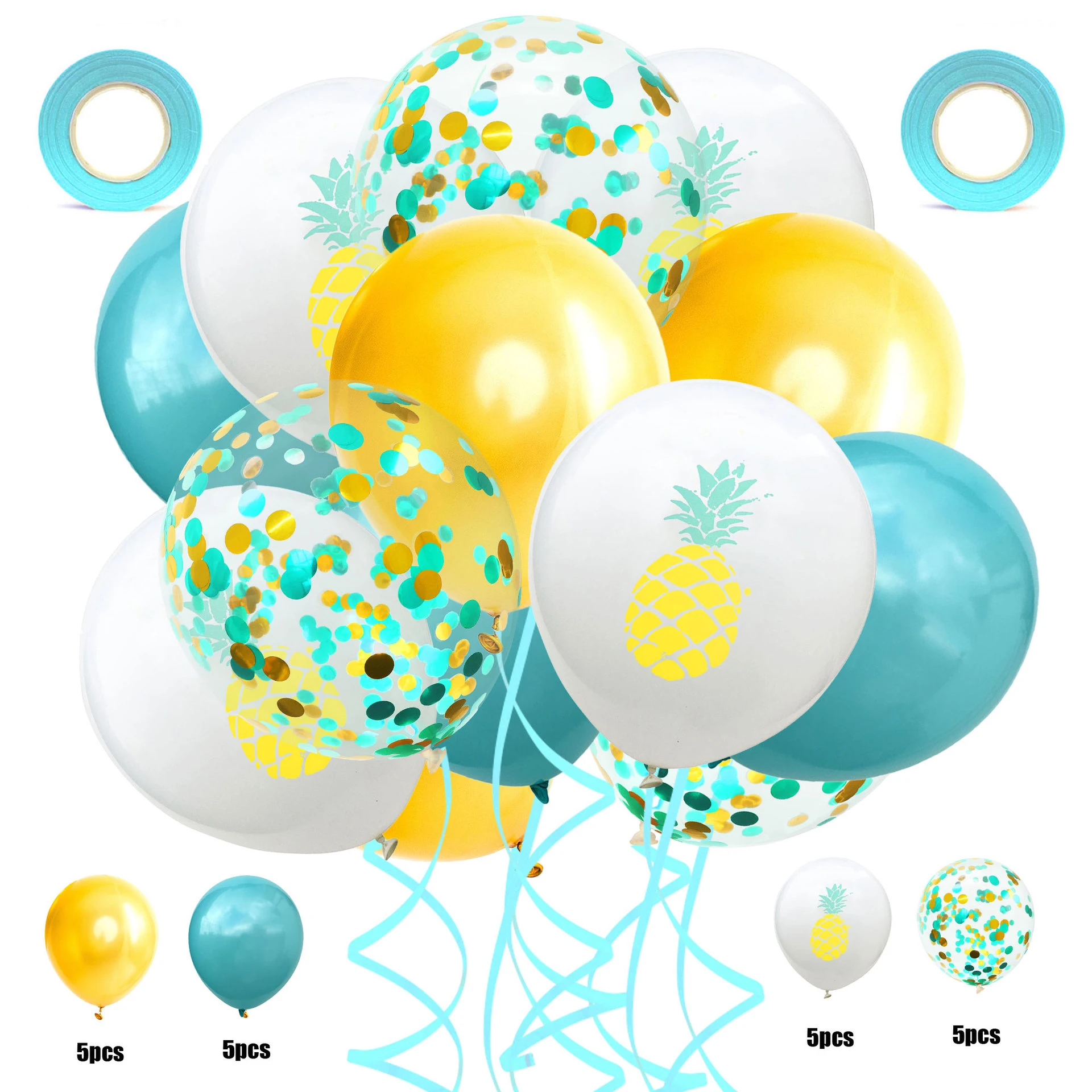 20 шт./лот 12-дюймовый латексный шар в виде ананаса фламинго кактуса Листьев сделай