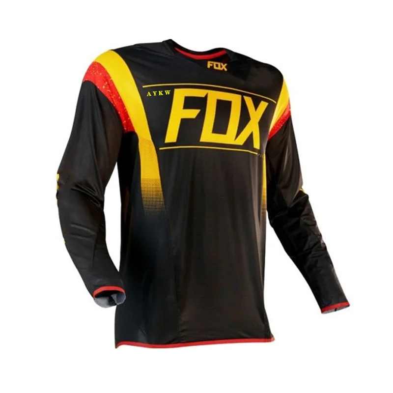 

2021 Cycling jersey men Mountain bike cycling jersey funny FOX T-shirt mountain bike sports team Moto mountain bike
