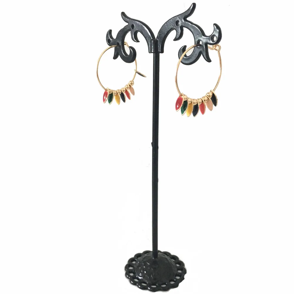 Популярные летние Новые поступления милые серьги-кольца золотистого цвета с