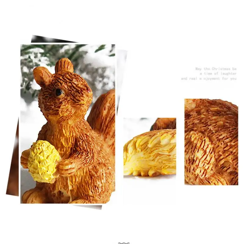 Статуя из эпоксидной смолы в виде белки искусственные сосновые конусы