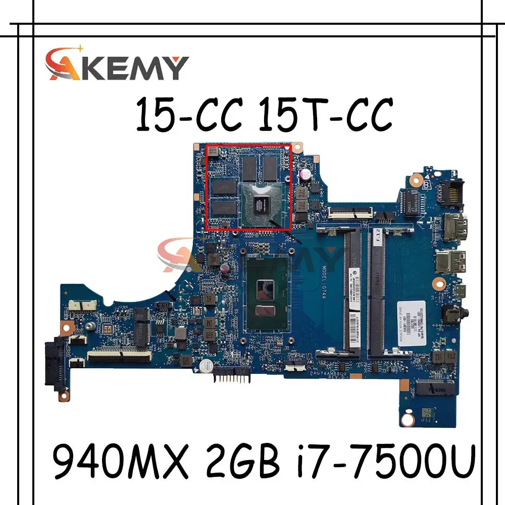 

926278-601 G74A DAG74AMB8D0 for HP PAVILION 15-CC 15T-CC laptop motherboard with 940MX 2GB i7-7500U,fully Tested