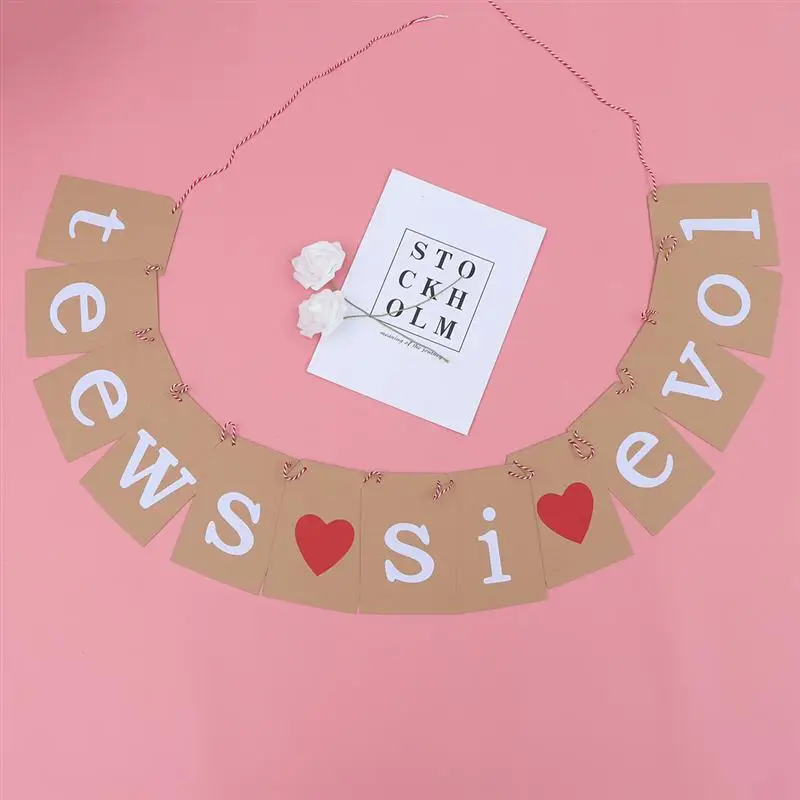 Love Is Sweet карты Бумага буфет баннер для дома Кофе бар и вечерние выглядит