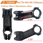 Toseek велосипедный стержень 1025 градусов дорожный руль для горного велосипеда углеродный алюминиевый руль стебли 60708090100 мм MTB Силовая часть