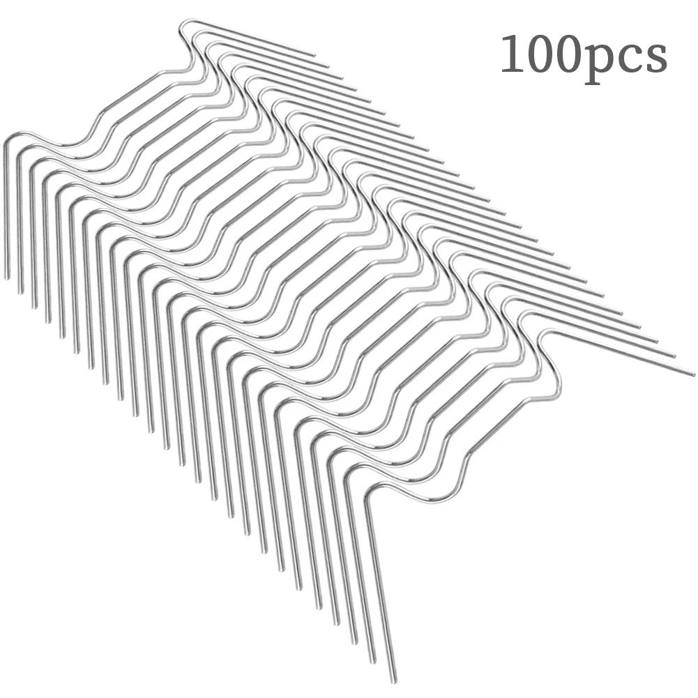 

100PCS Greenhouse Glazing Clips Stainless Steel W Type Clips Leaf Spring Fixing Clips For Greenhouse Glass House Twin-Hall Web
