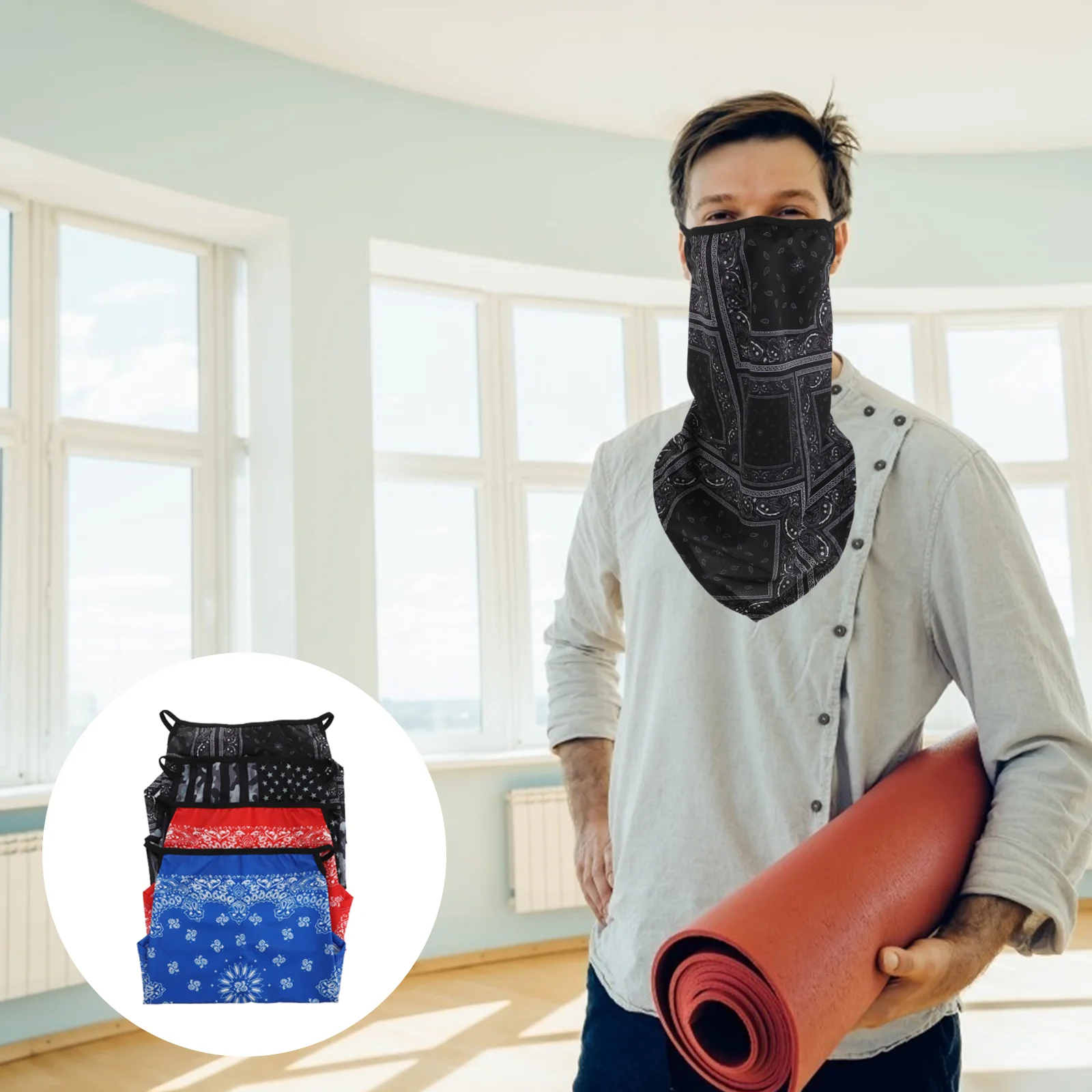 

4Pcs Windproof Printed Practical Cycling Scarfs (Assorted Color)