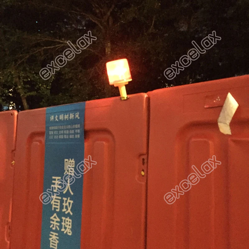 2 шт. солнечной Мощность светодиодный Предупреждение Strobe Flash светильник маяк