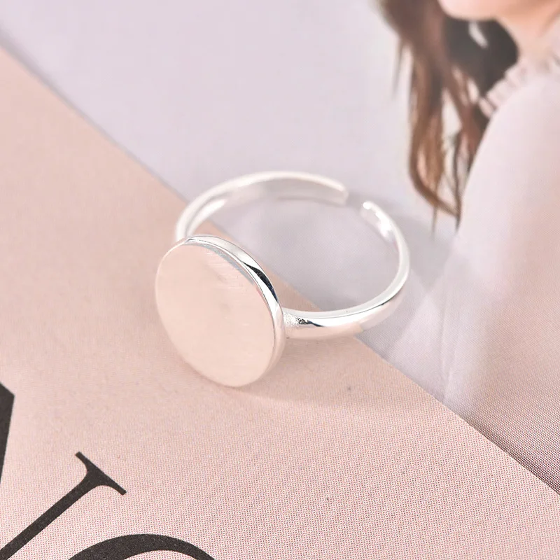 

925 Sterling Silver Open Adjustable Round Bead Rings For Women Bijoux Femme Wedding Party Jewelry Anillos jz238