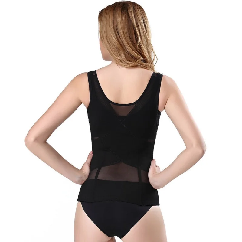 Новый стиль однотонный 6 рядный корсет COLORIENTED на пуговицах для коррекции фигуры