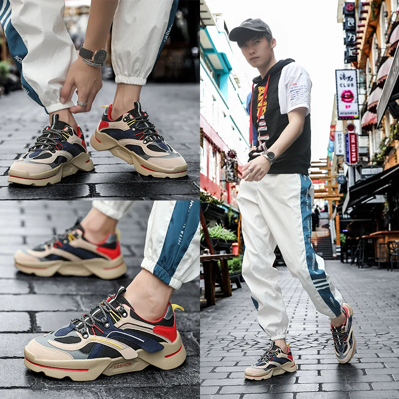 

Korean Version Running Shoes Men Casual Dad Shoes Men Flats Outdoor Sneakers Breathable Walking Jogging Footwear Sport Trainers