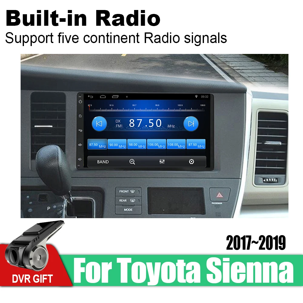 Автомобильный мультимедийный плеер ZaiXi Android с GPS для Toyota Sienna 2017 ~ 2019 автомобильная