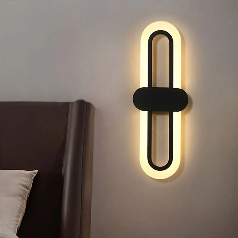Conduziu a Luz da Parede ao Lado da Lâmpada para o Quarto Sala de Estar Lâmpada de Parede Minimalismo Escada Corredor Restaurante Casa Luz Luminária Alumínio