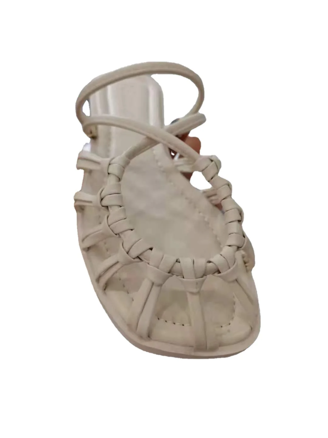 

2021 new hot sale slippers women summer woven hollow personality outer wear sandals fashionable flat comfortable women's shoes