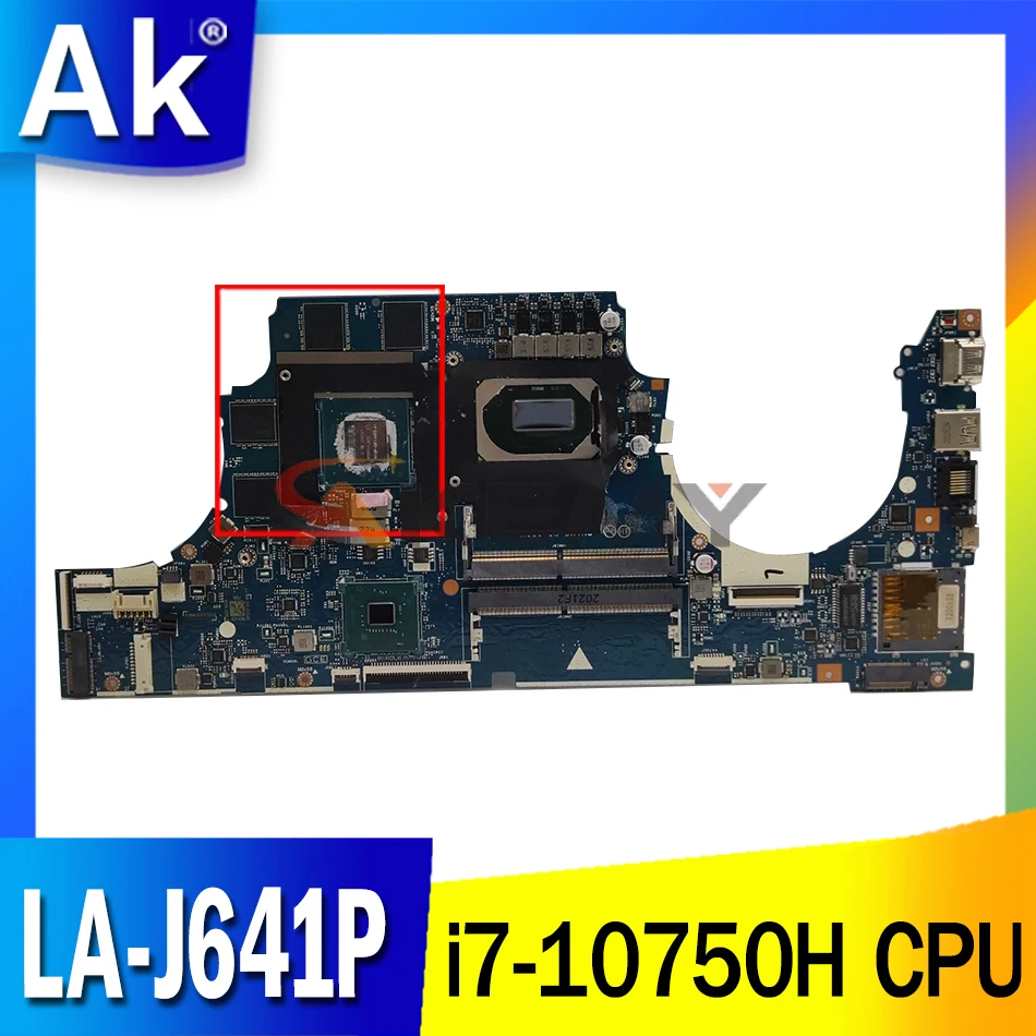 

Akemy LA-J641P with i7-10750H CPU N18P-G61-MP2-A1 For HP Pavilion 15-dk0000tx 15-DK laptop motherboard 15-DK mainboard test ok