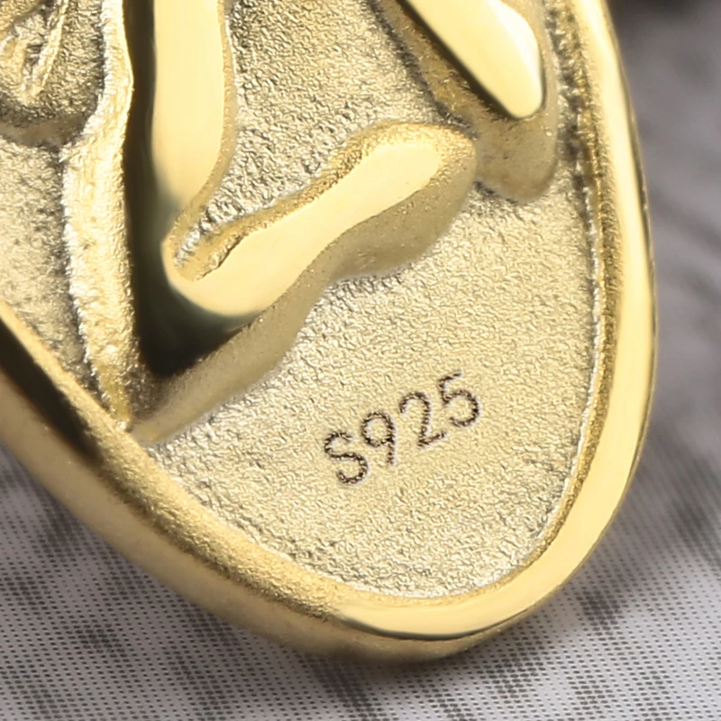 

Stylish retro unisex sterling silver necklace trendy Cupid guardian angel baby coin pendant