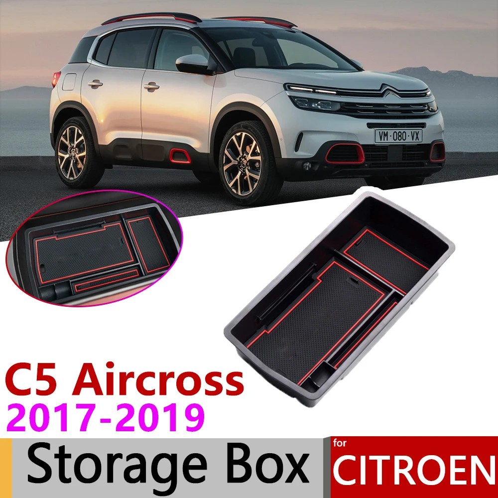 

for Citroen C5 Aircross C5-Aircross 2017~2019 of Central Armrest Box Storage Stowing Tidying Car Organizer Accessories 2018