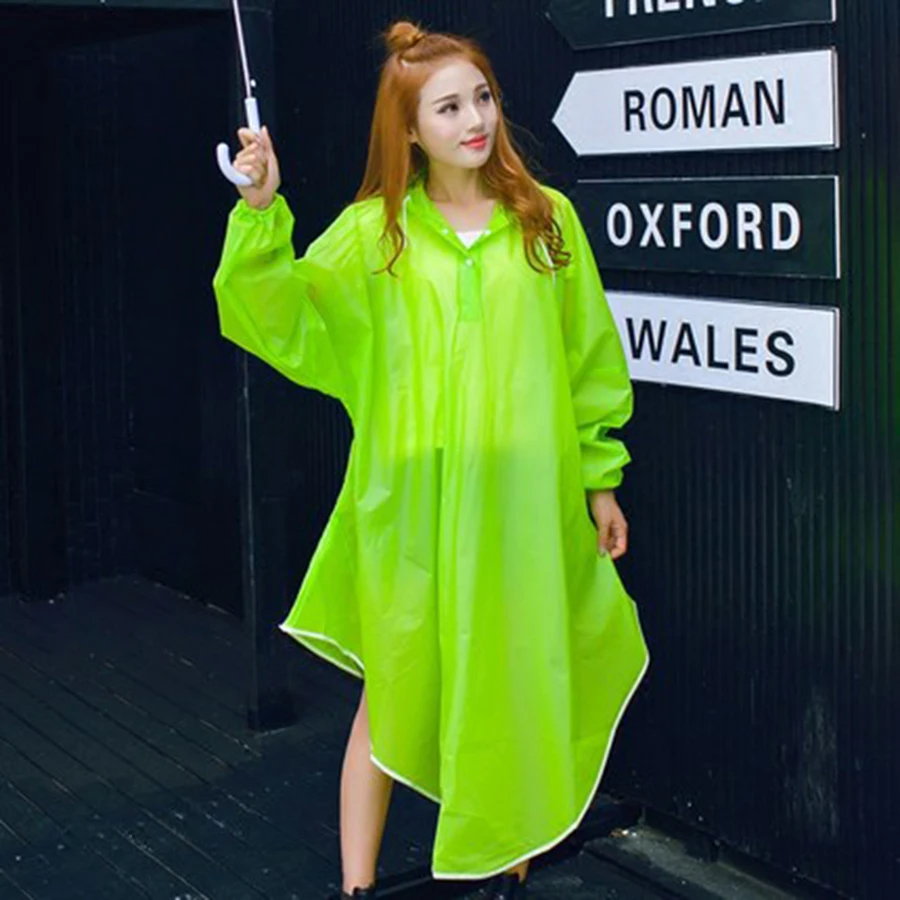 Прозрачный водонепроницаемый дождевик Женский пончо прозрачная куртка женская