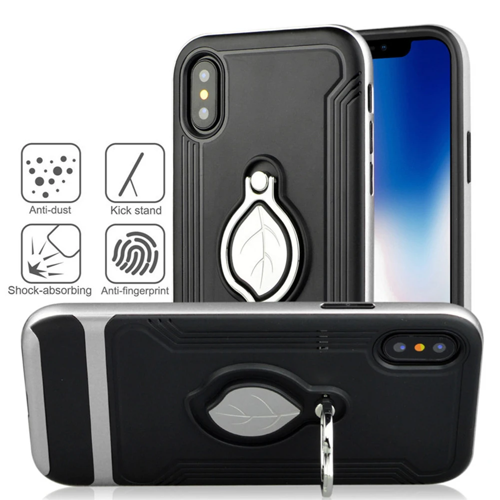 Магнитный автомобильный чехол-держатель для iPhone X XS MAX XR 6 S 7 8 Plus вращение 360 кольцо
