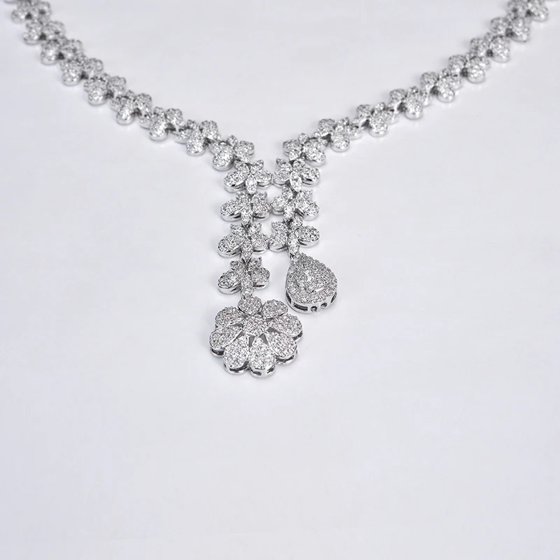 

Jewelry Set HADIYANA Lovely Flower Design Necklace Earrings Ring Bracelet Set elegant For Women Gift Wedding CNY0049 Bisuteria