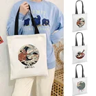 Большая сумка для покупок для женщин, Классическая Дамская сумочка на плечо, Экологически чистая многоразовая Складная тоут из льна