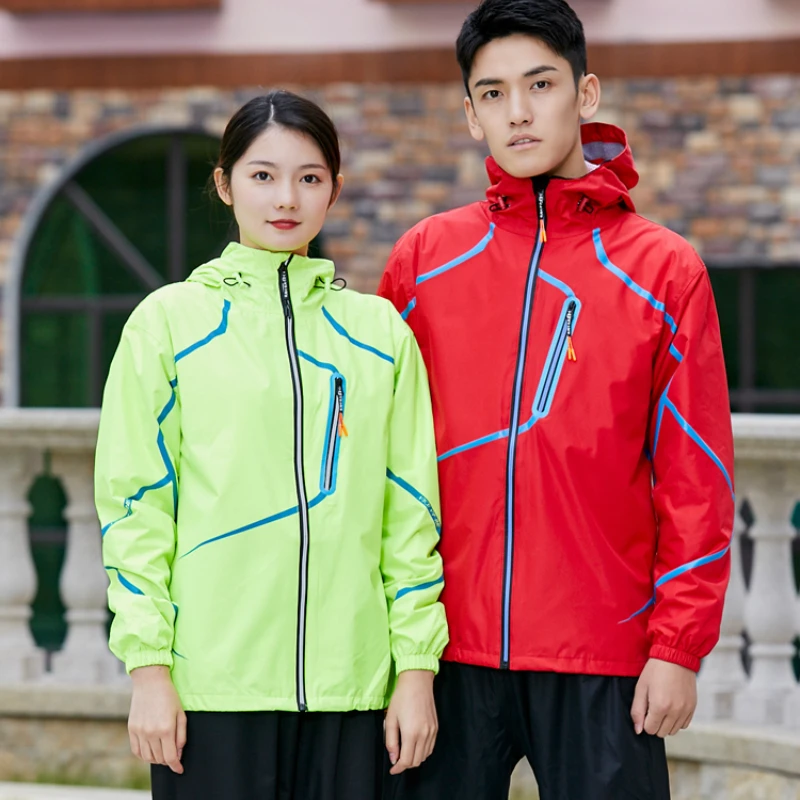 

Водонепроницаемый мотоциклетный дождевик для женщин, парная Толстая модная дождевая куртка, велосипедная непромокаемая одежда, одежда для...