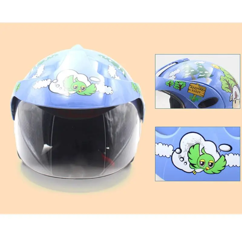 Мотоциклетный головной убор для мальчиков и девочек детский полушлем защитный