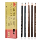 12 шт.коркор. карандаш для бровей, пилинг, долговечная водостойкая Косметическая краска для бровей, карандаш для бровей, инструменты для макияжа, товары для микроблейдинга