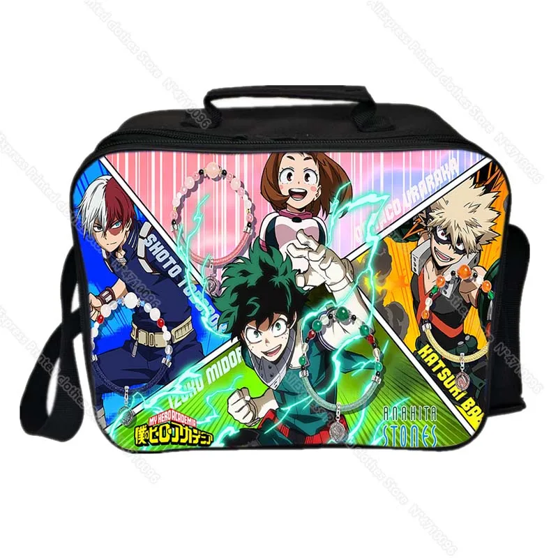 

Kids My Hero Academia Season 5 Lunch Box Students Portable Thermal Food Storage Box Children Cartoon Anime Lunch Bag Picnic Case