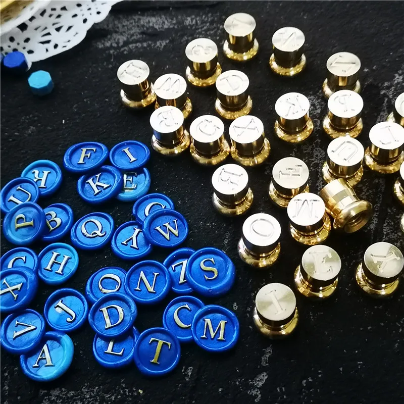 Мини-Восковая печать Размер 1 2 см размер медная латунная головка Классическая 24