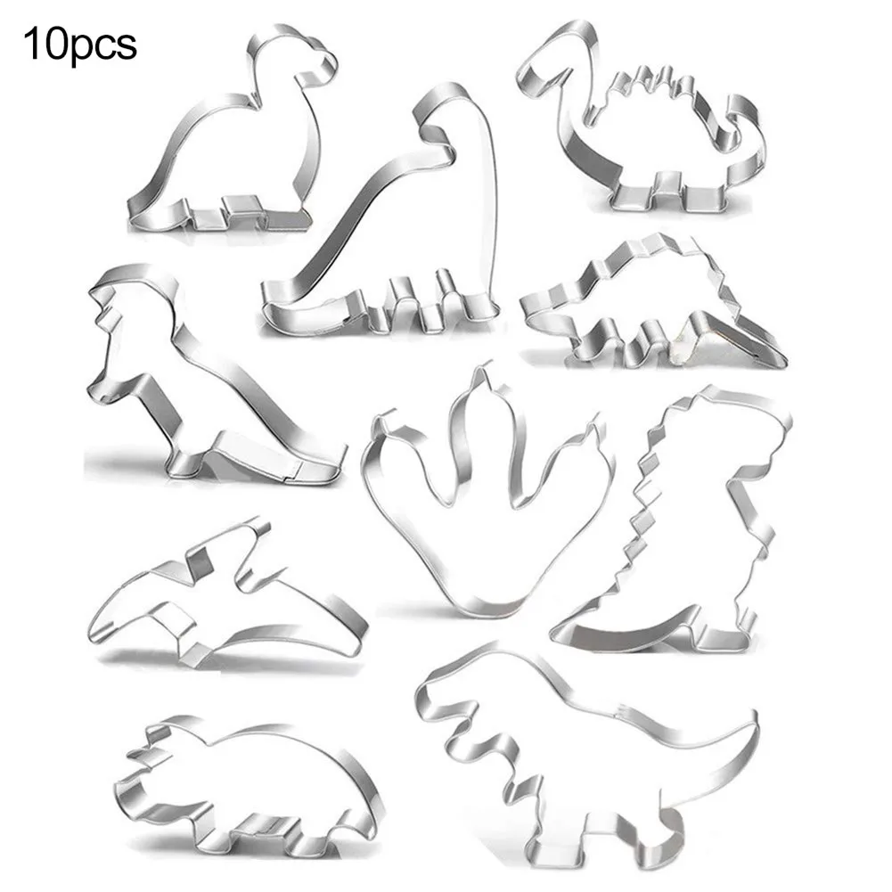 10 шт. форма для печенья набор вырезания в виде динозавра детей кольцевая Забавный