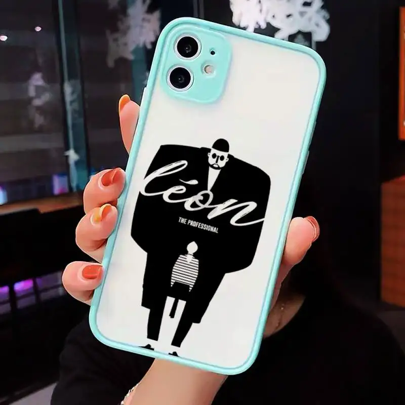 

Leon Phone Cases matte transparent For blue iPhone 7 8 x xs xr 11 12 pro plus max mini Clear Funda