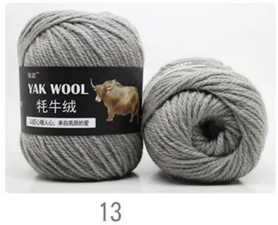 13Gray 3 шт. Meetee мягкие Як крючки для вязания шерстью кашемировая пряжа линии ручной вязки грубой DIY мужчин женщин шарф пальто жилет свитер шляпа аксессуары - Цвет: 13Gray