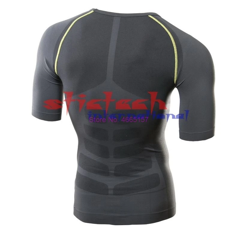 Через dhl или ems 100 шт. Для мужчин и мальчиков плотный топ футболка под кожу быстрый