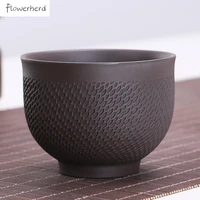 large purple clay tea cup teaware drinking tea cup kung fu tea set cup master cup water cups tea bowl