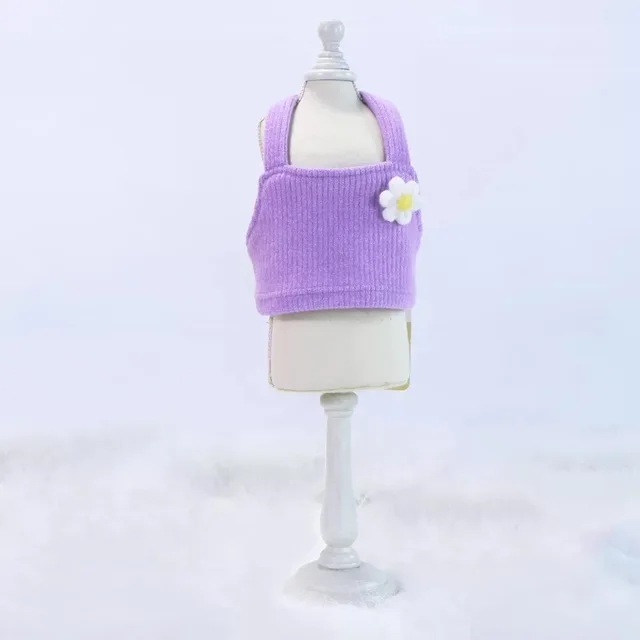 Hot Spring Summer Pet Dog Vest Flower Print Skin-friendly Woolen Yarn Puppy Dog clothes Shirt for small dogs Yorkies Chihuahua