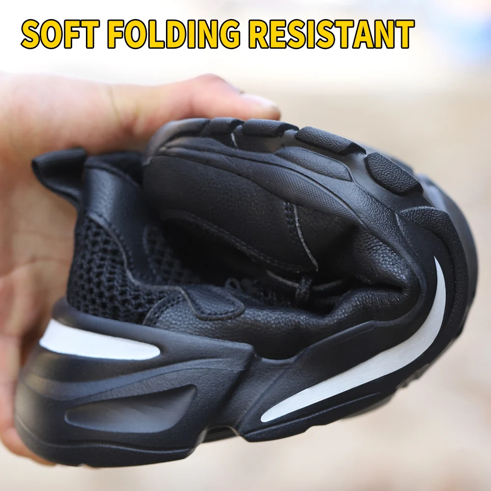 

Work Safety Shoes men Steel Toe Anti-Smashing Puncture Proof women Sneaker Soft Light Comfortable Indestructible Protective Boot