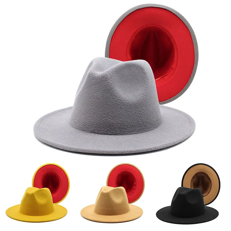 

Ковбойская шляпа, двусторонняя Федора, женские и мужские джазовые шляпы, осенне-зимние женские шляпы с плоскими полями, винтажные церковные...