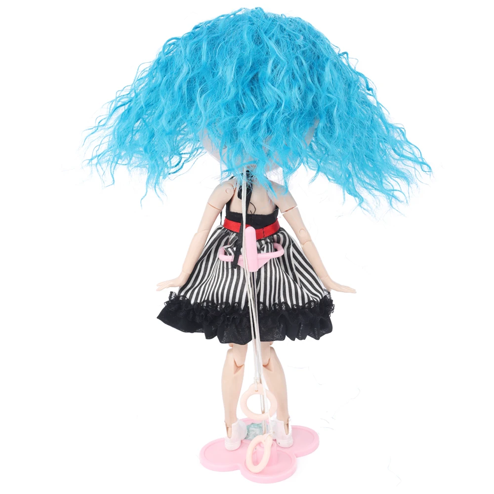 

Doll wig Blue Long Loose Curly Blythe Doll wigs Halve Doll Hair For Red/Gray/Golden/Orange/White Color Doll accesorie