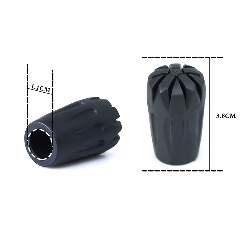 

8 шт Прочный ходьбы со внутренним, вращающимся затвором наконечник защитные резиновые прокладки буфера замена советы для Пеший Туризм палк...