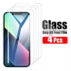 4 шт. закаленное стекло для iPhone 13 12 11 Pro Max XR X XS Max, Защита экрана для iPhone 13 Mini 8 7 6 Plus 8 6S SE2020, стекло