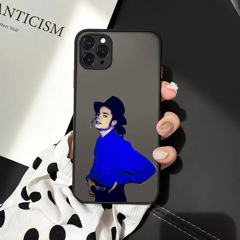 

American famous singer Michael Jackson Phone Case matte transparent For iphone 7 8 11 12 plus mini x xs xr pro max cover