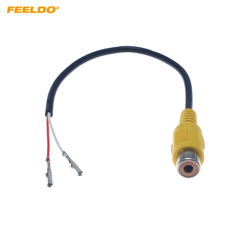 FEELDO 1 шт. RCA Гнездовой разъем с обжимом провода 2 контактный терминал для DIY