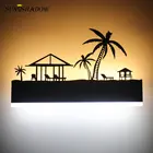 Современный декоративный светодиодный настенный светильник, бра из черного металла, прикроватная лампа для гостиной, спальни, столовой, кухни, настенный светильник