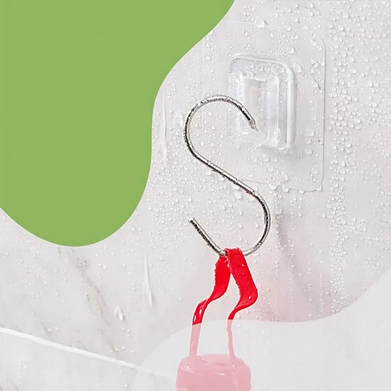 

Double-Sided Adhesive Wall Hooks Hanger Strong Transparent Hooks Suction Cup Sucker Wall Storage Holder For Kitchen Bathroom