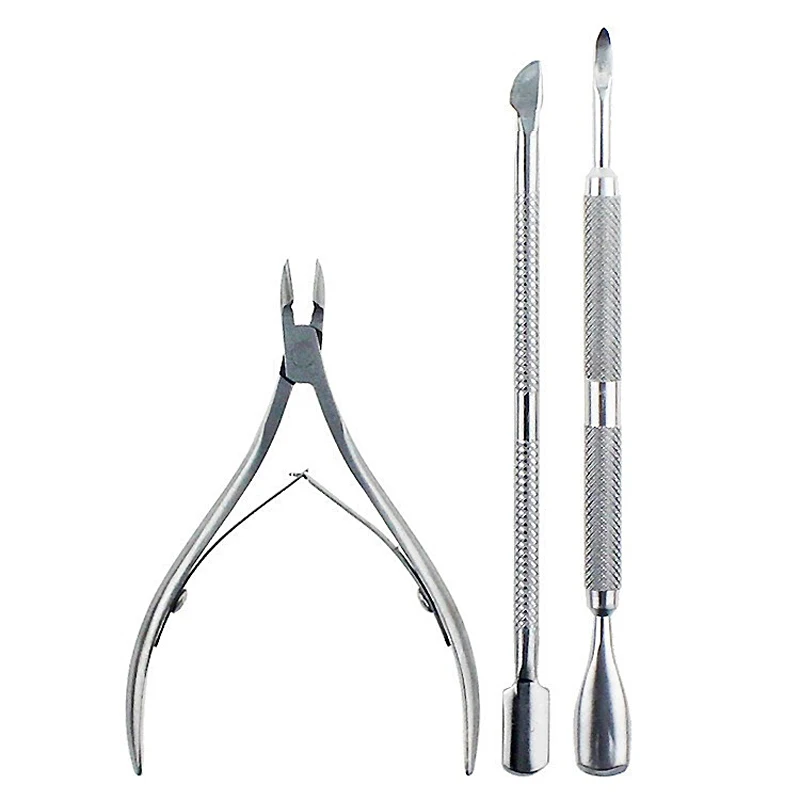 

Nail Cuticle Pusher Scissor Tweezers Nipper Cutter Clipper Stainless Steel Pedicure Gel Remover Manicure Care Tool Nail Trimmer