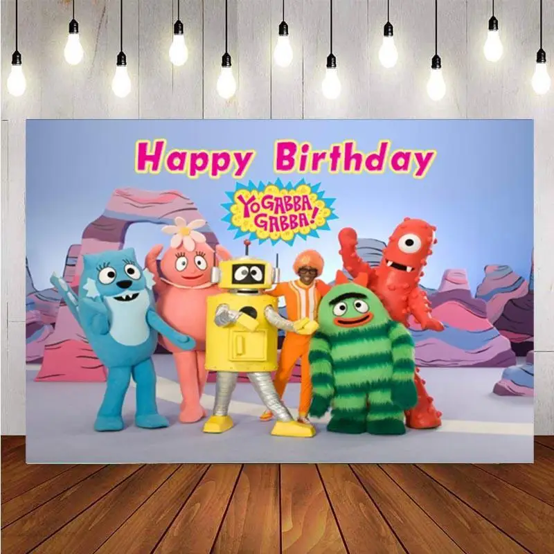 

Yo Gabba фон для детской вечеринки день рождения фон для фотостудии